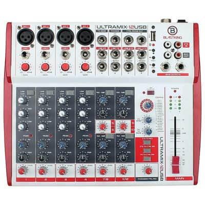 Blastking ULTRAMIX-12USB 12 Channel Analog Stereo Mixing Console w/ Bluetooth image 2