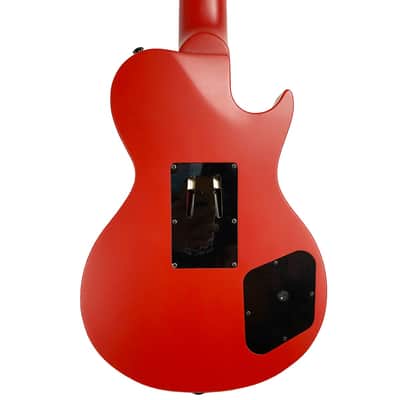 Sawtooth Americana Heritage HM724 Left-Handed 7-String Electric Guitar with Fluence Pickups & Floyd Rose Original, Satin Red image 5