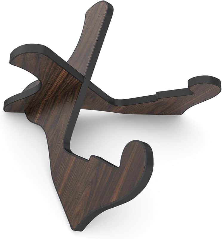 Guitar Stand Wooden Guitar Stand Portable Folding Instrument Holder for Acoustic Classic Electric Bass Guitar (Black walnut) image 1