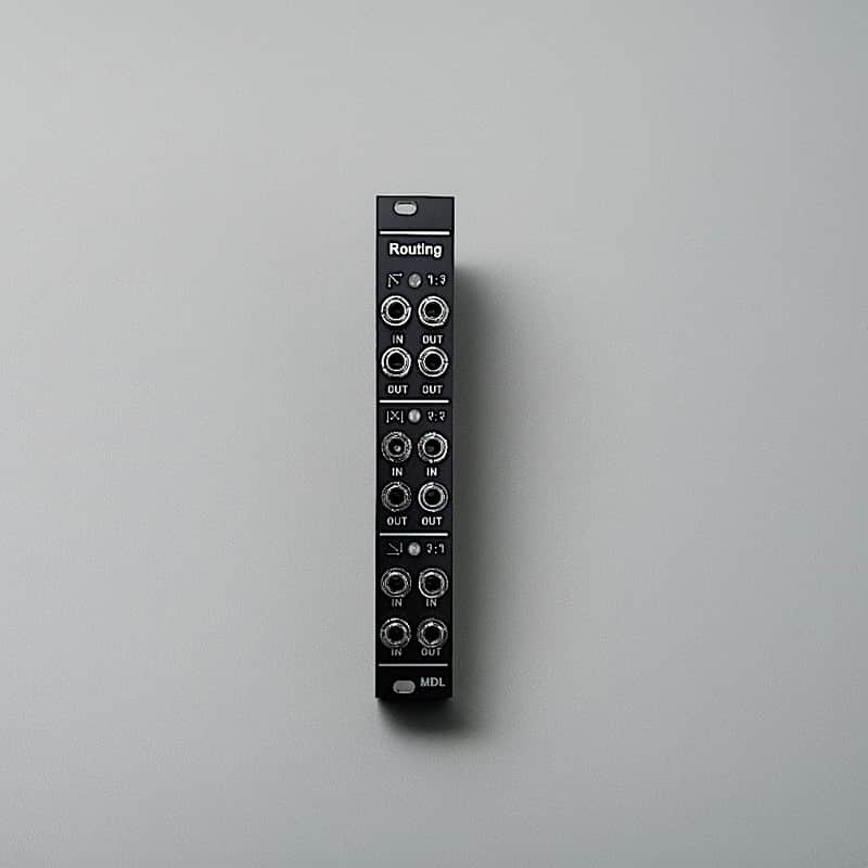 MDL Music Routing - Black Anodized Panel (Mutable Instruments Links) image 1
