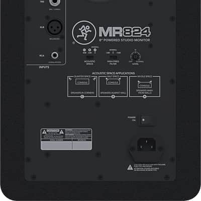 Mackie MR824 85-watt Bi-amplified Active Studio Monitor with 8" Polypropylene Woofer and 1" Silk-dom image 8