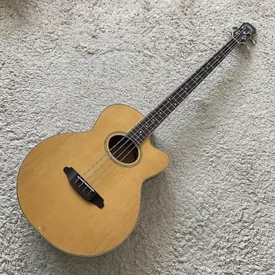 Aria 4 String Acoustic Electric Bass, Spruce Wood Top Body, Mahogany Neck image 2