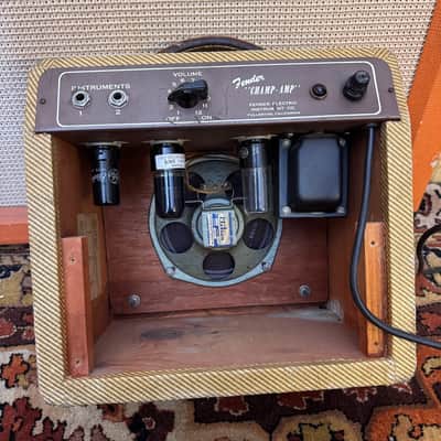 Vintage 1954 Fender Tweed Champ 5D1 Wide Panel Clean USA Amplifier Combo *1950s* image 15