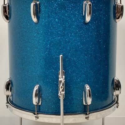 Slingerland 22/13/16/5.5x14" Radio King Drum Set - 1950's Blue Sparkle image 11