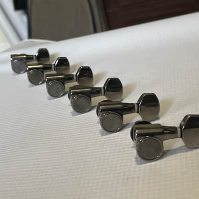 1990's Korean Era Ibanez S & RG Series Cosmo Black Tuning Pegs Tuners 6 In LIne image 1
