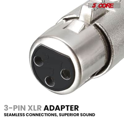 5Core XLR Connector 20 Pair Male Female to 1/4 Audio Jack 3 Pin Secure Mic Plug w Locking Ends image 3