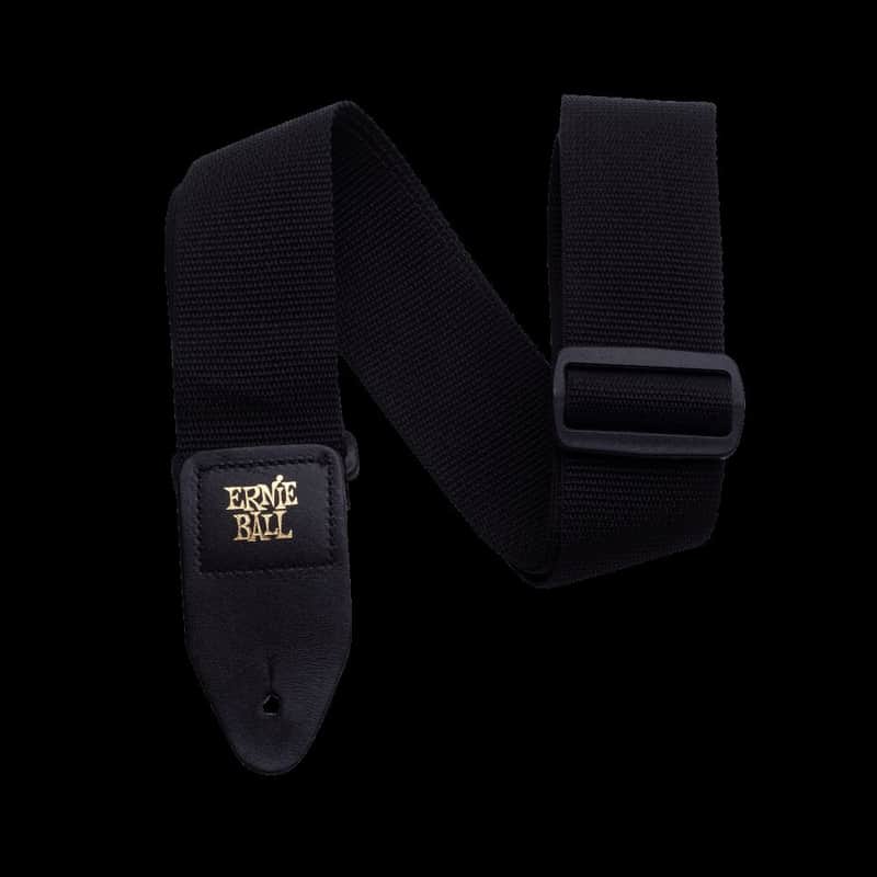 Ernie Ball Polypro Guitar Strap/Bass Strap - Black image 1
