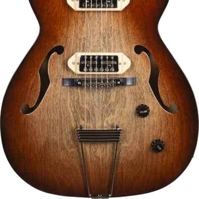 Godin 5th Avenue TL Gold Foil Electric Guitar, Ebony Fingerboard, Vintage Burst image 1