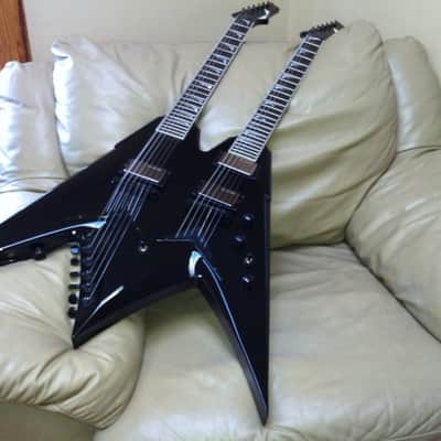 Dean VMNT - Dave Mustaine Doubleneck 6/12 Electric Guitar w OHSC - Black image 1