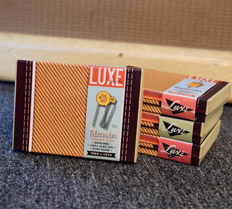 Luxe 1969-1974 Telecaster Modern Schematic Kit .05mF & .001mF Orange Dime Caps image 1