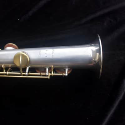 Martin Handcraft Phase III Soprano Sax - 1928 - Silver plated body, gold washed bell, gold plated keywork image 12