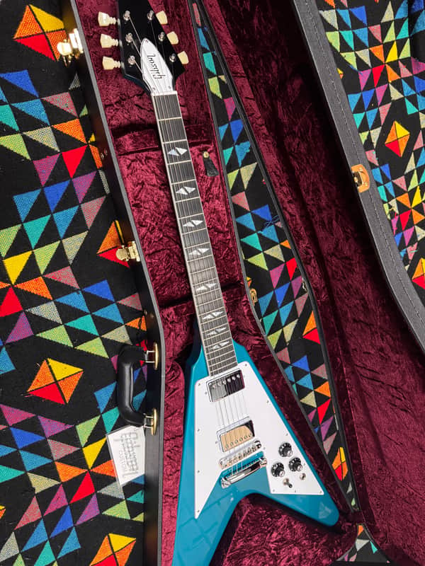 🚀🚀🚀2026 Gibson Custom Limited Edition Flying V 1969 Reissue Aqua Mist
