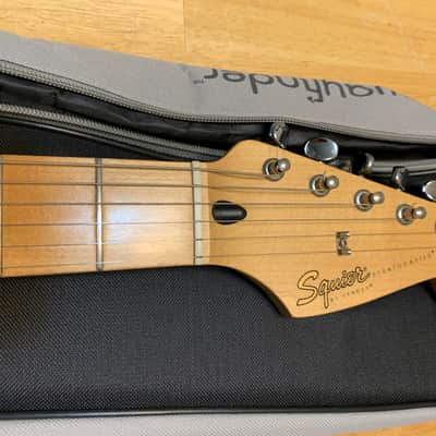 Squier Standard Fat Stratocaster Maple Fretboard 1998 MIM - Lake Placid Blue image 4