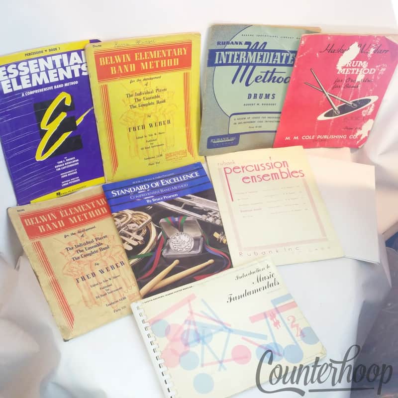 9 Drum Books Instructional Drumming Lot Band Percussion Essential Elements Weber image 1