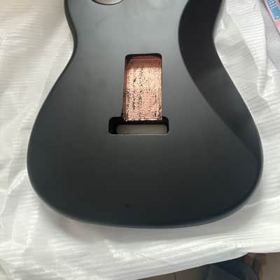 Matte Black Alder Wood Guitar Strat Style Body image 5