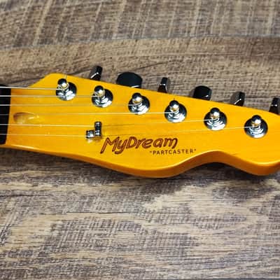 MyDream Partcaster Custom Built - Sunburst Hardtail Floral Neck image 8