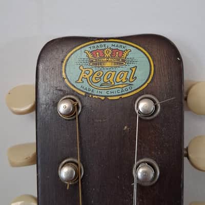 1940s Regal Sunburst Finish Flatback Mandolin image 12