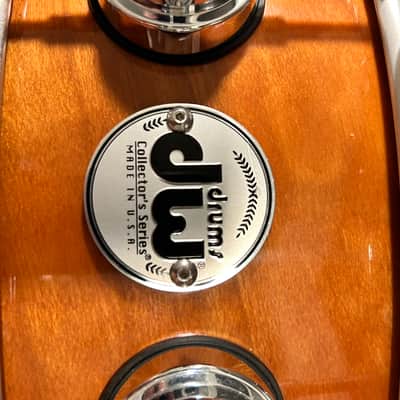 DW Collector's Series Cherry Standard 5x14 Snare Drum 2012 - Natural Gloss Lacquer w/ Hard Case image 11