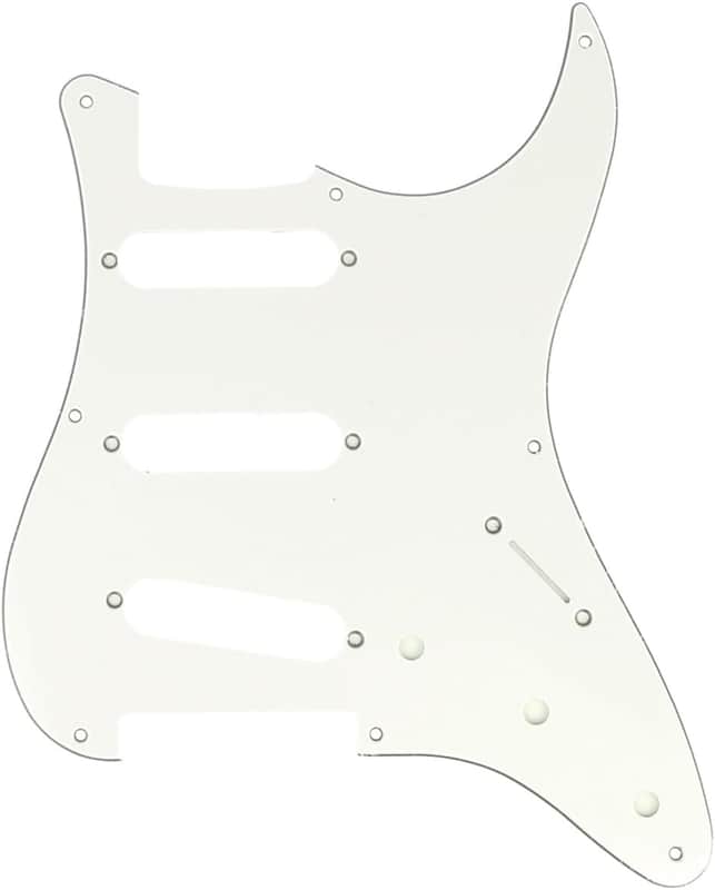8-Hole Guitar Strat Pickguard for  Vintage Style Stratocaster, 3Ply Parchment image 1