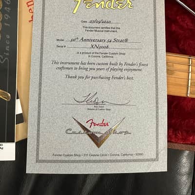 Fender Custom Shop 50th Anniversary 1954 Masterbuilt Stratocaster 2004 - Sunburst image 3