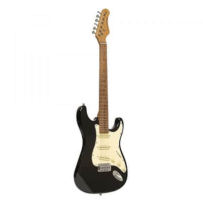 Stagg Electric Guitar Series 55 With Solid Paulownia Body Ses-55 Blk image 3