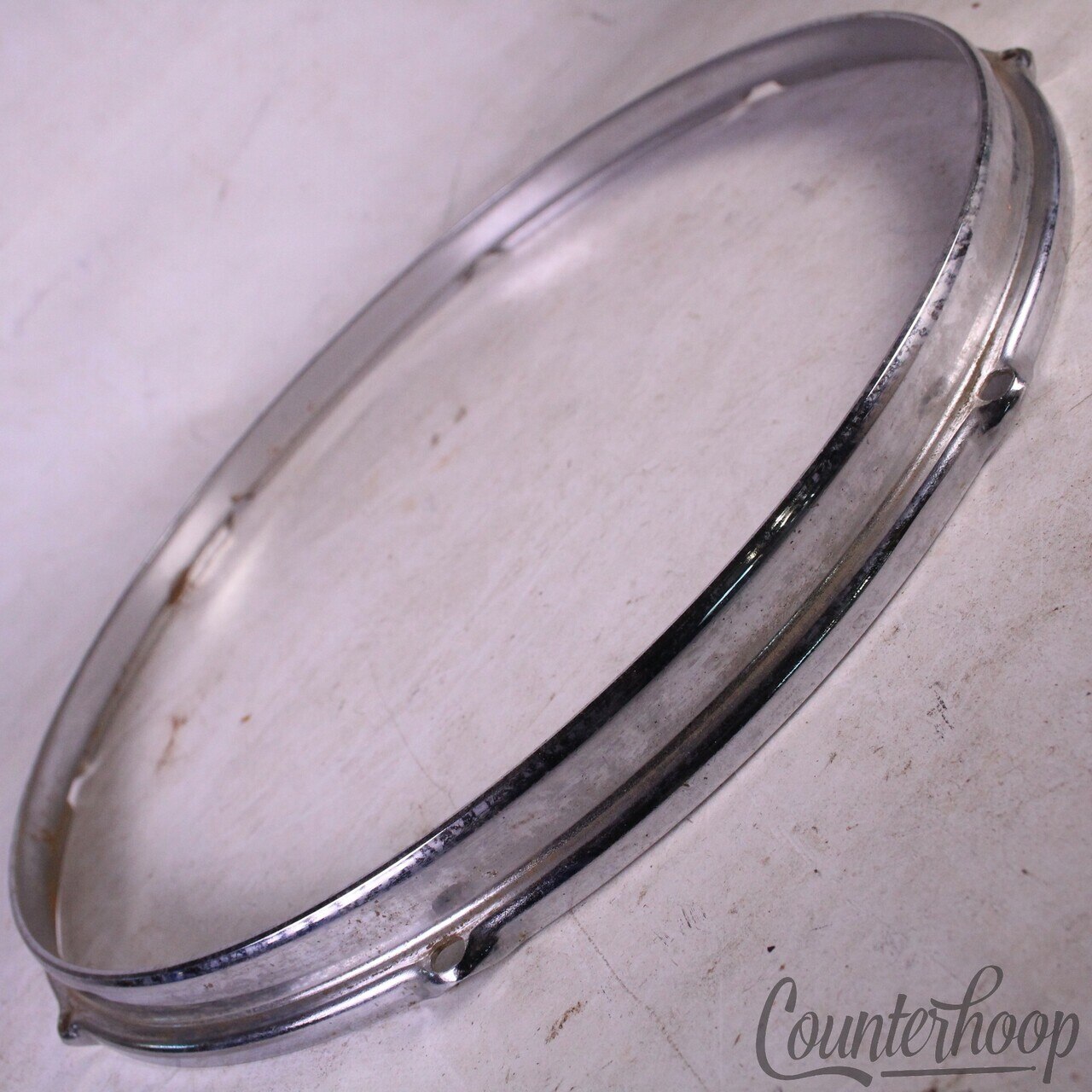 Slingerland 16"Floor Tom Drum Batter/Res Rim/Hoop Stick-Saver Vintage 70s 8-Lug — main photograph