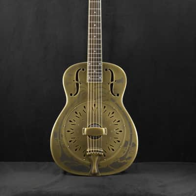 National Style O 14-Fret Antique Brass Weathered Finish image 2