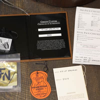 2021 Gibson Custom Shop 1957 Historic Reissue Les Paul Junior Electric Guitar TV Yellow + COA OHSC image 2