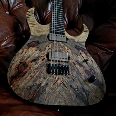 Mayones Duvell Elite 6 2026 Buckeye Burl Master Grade Top Black Limba Body Wenge Neck Ebony Fretboard 16" image 7