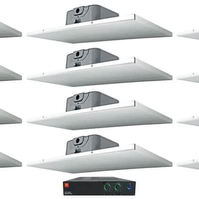 JBL CSA 280Z Commercial Amplifier+(12) 2' X 1' Drop Ceiling Office Tile Speakers image 1