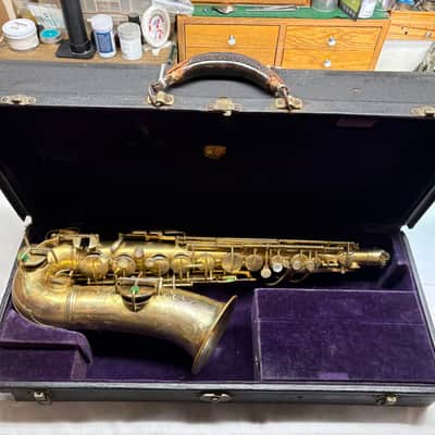 C.G. Conn CHU BERRY ALTO SAXOPHONE 1927 - Gold Plated image 11