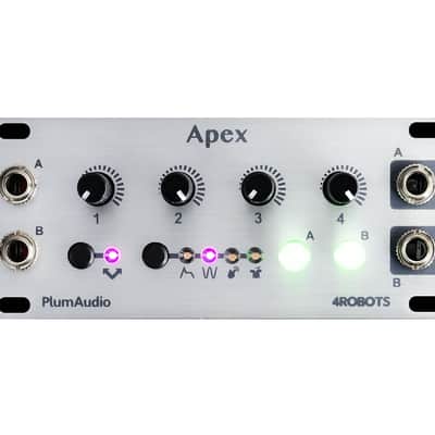 Plum Audio Apex 4ROBOTS - Eurorack dual channel multi function module for Intellijel 1U 2020 Silver image 1