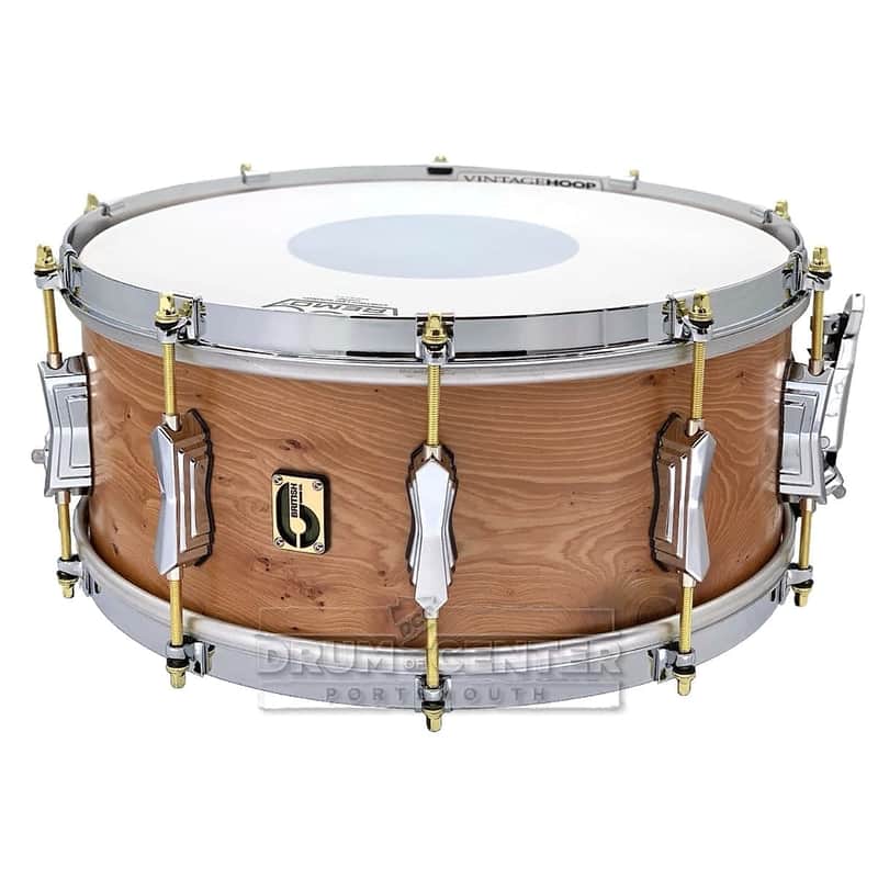 British Drum Company Archer | 14x6" 10-Lug English Yew Snare Drum. New with Full Warranty! image 1