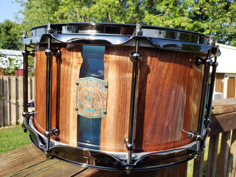 Snarebear Grizzly River Snare Drum (14x7 Epoxy Resin River) image 1