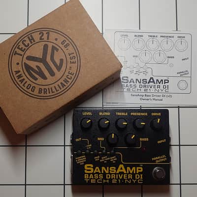 Tech 21 Sansamp Bass Driver D.I. V2 2016 - Present - Black image 1