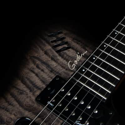 Godin 025503 xtSA - Synth Access - 3 Voice  Trans Black Flame - Electric Guitar Made In Canada image 8