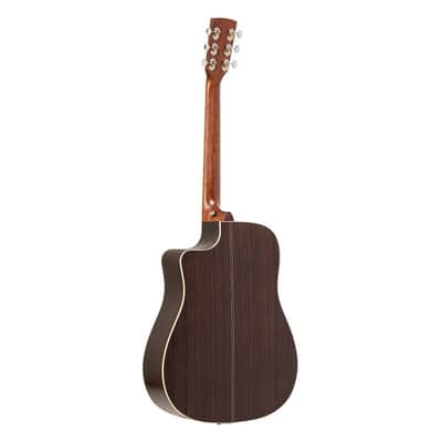 Crafter ES-ROSE DCE NAT ES Series Dreadnought Cutaway Solid Spruce Top Mahogany Neck 6-String Acoustic-Electric Guitar w/Gig Bag image 2