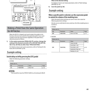 Roland GR-55 — 3 in 1 Owners Manual User Instructions — 107 Pages — USA Made image 6