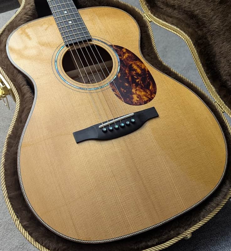 Boucher SG-41 GM Acoustic, w/case, setup review, shirt, strap choice & shipping image 1
