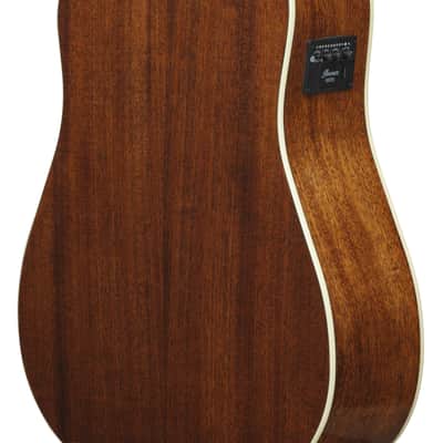Ibanez AW70ECE Solid Top Dreadnought Cutaway Acoustic-Electric Guitar - Natural image 4