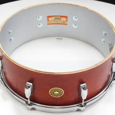 Gretsch USA Custom 5.5" x 14" 8-Lug Snare Drum w/ VIDEO! Satin Burnt Orange Double 45 Edges image 8
