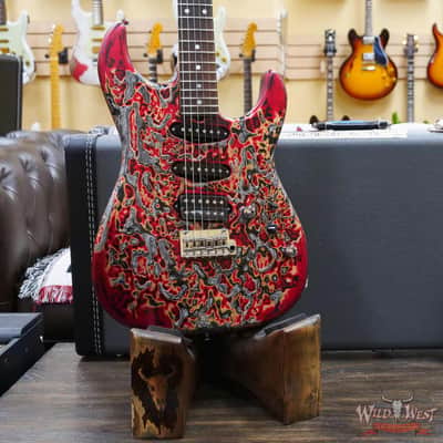 James Tyler USA Studio Elite HD HSS Slanted Rear Rout Brazilian Rosewood Fingerboard Midboost Preamp Burning Water 2K image 8
