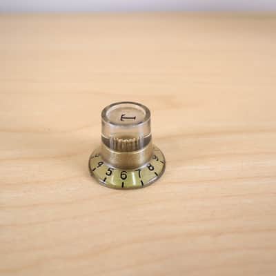1960's Univox Teisco Guyatone Conrad - Single Gold Tone Guitar Knob image 2