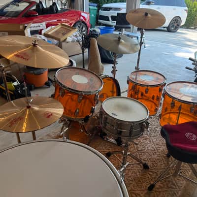 Ludwig Bonham Kit 2020 - Amber Vistalite w/Timpani image 4