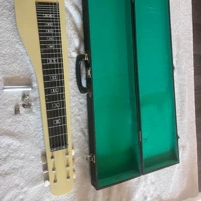 Vintage Unbranded (Likely Guyatone) Lap Steel Guitar MIJ W/Case, pics, Tone bar image 2
