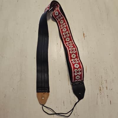 ACE Vintage Guitar Strap Red & White image 6