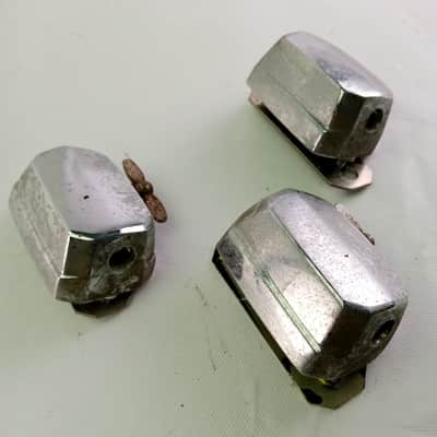 Premier 3x Floor Tom Drum Leg Mounts Set Elite Diamond Chrome Vintage60s England image 2