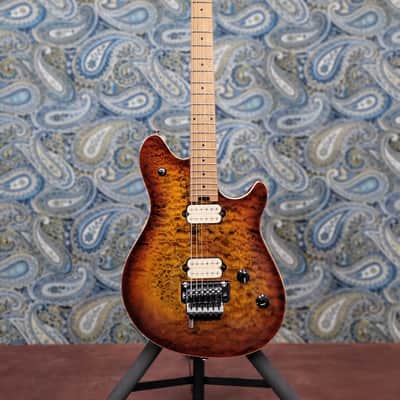 EVH Wolfgang Special QM Baked Maple Fingerboard Tiger Eye Glow image 2