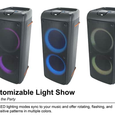 Rockville ROCK PARTY 9 Dual 8" Karaoke Machine System w/LEDS's+Mic+Tablet Stand image 24