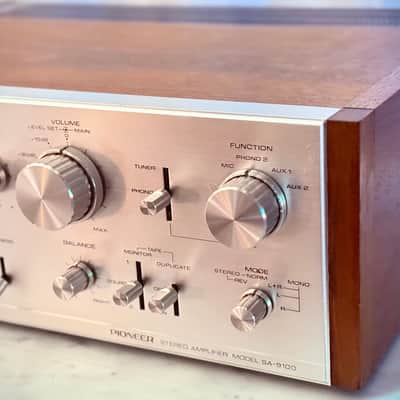πΆβ¨ Pioneer SA-9100 Vintage Integrated Amplifier w/ Original Wood Case β Serviced, Cleaned, Complete image 5